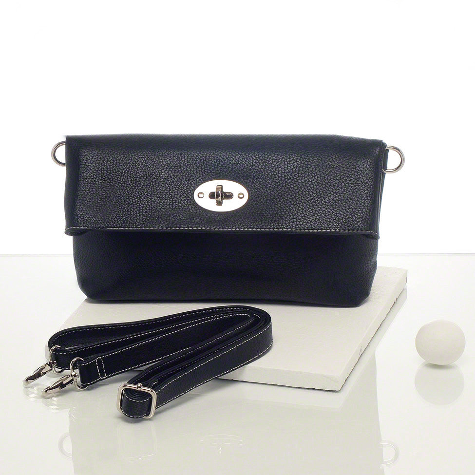 Kris-ana black hand or shoulder clutch complete with tote 