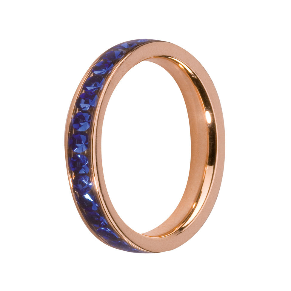 MelanO sapphire/rose gold lined jewel ring - Ellimonelli
