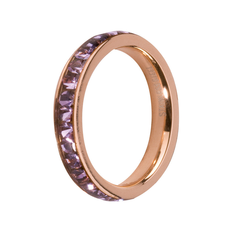 MelanO violet/rose gold lined jewel ring - Ellimonelli