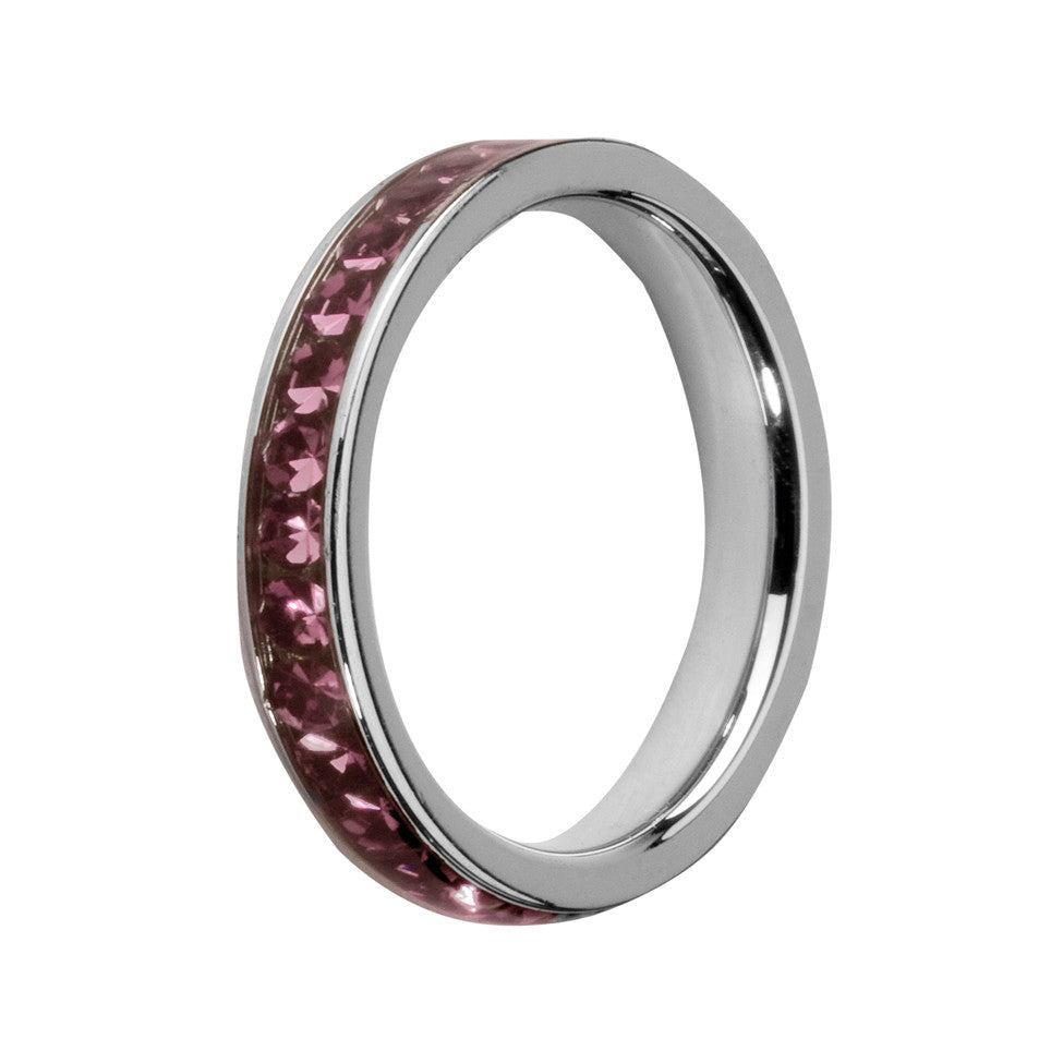 MelanO amethyst/stainless steel lined jewel ring - Ellimonelli