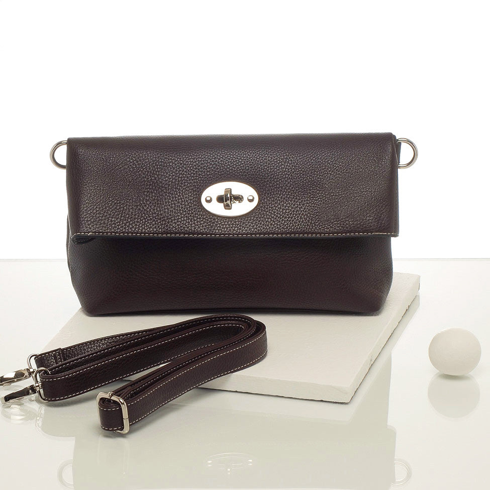 Kris-ana coffee hand or shoulder clutch complete with tote 
